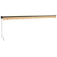 Tenda Sole Retrattile Gialla e Bianca 5x3 m Tessuto e Alluminio 3154460