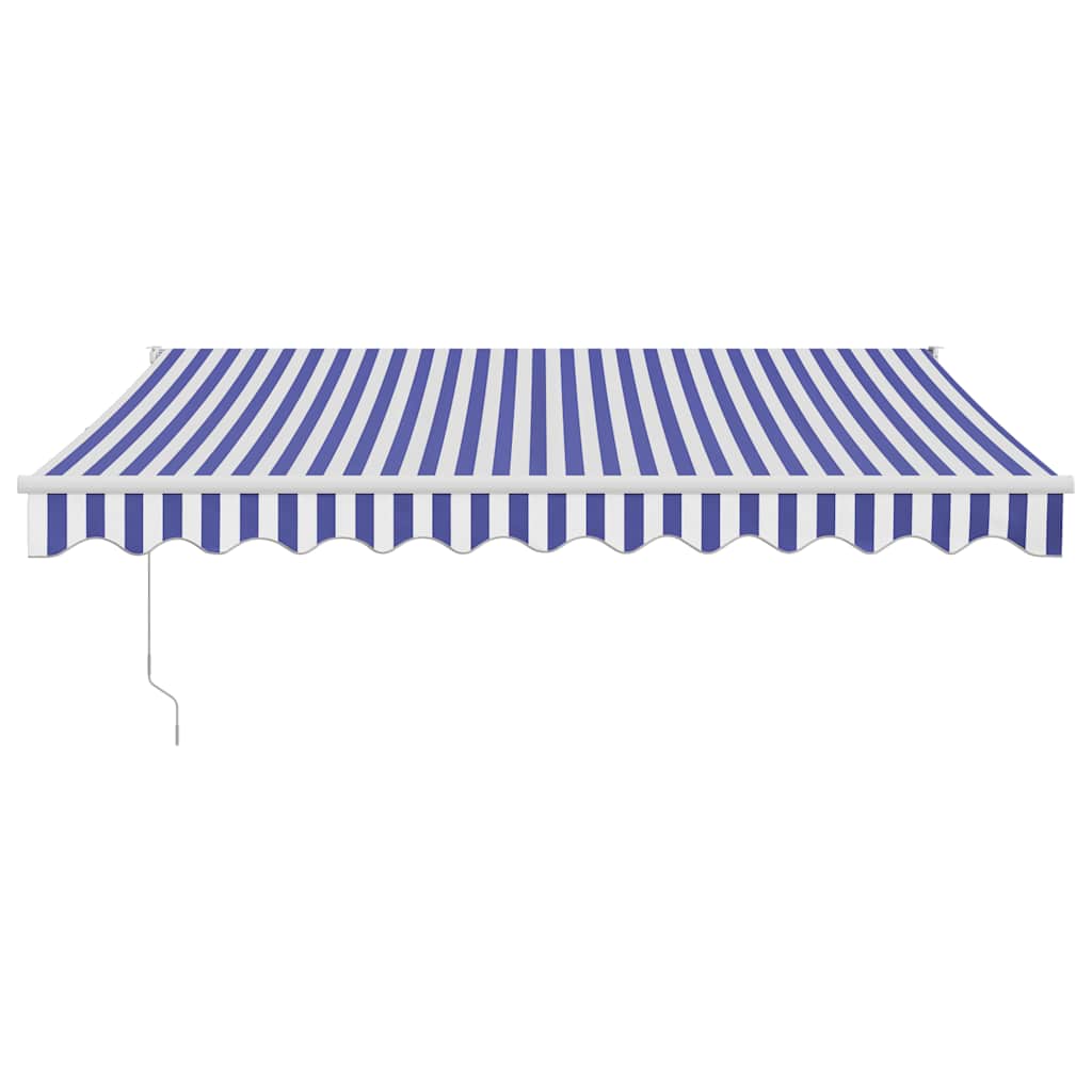Tenda Sole Automatica Retrattile Blu e Bianca 3,5x2,5 m 3154472
