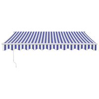 Tenda Sole Automatica Retrattile Blu e Bianca 3,5x2,5 m 3154472
