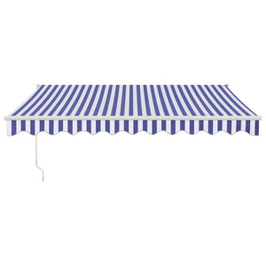 Tenda Sole Automatica Retrattile Blu e Bianca 3,5x2,5 m 3154472