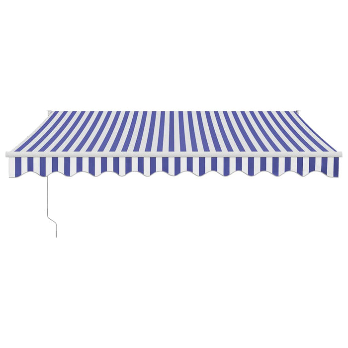 Tenda Sole Automatica Retrattile Blu e Bianca 3,5x2,5 m 3154472