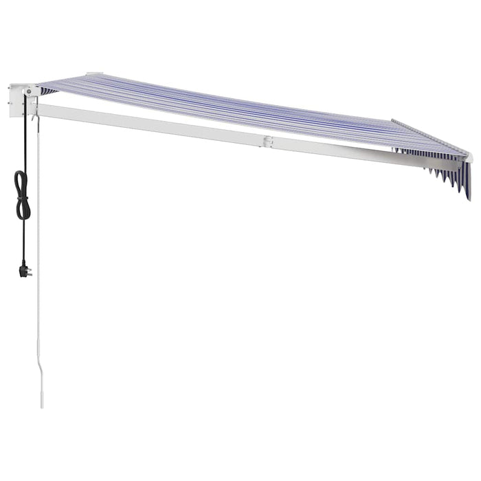 Tenda Sole Automatica Retrattile Blu e Bianca 3,5x2,5 m 3154472