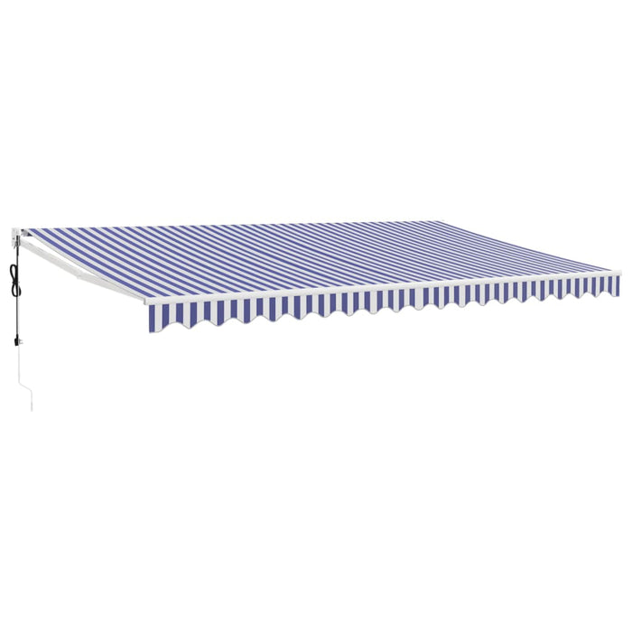 Tenda Sole Automatica Retrattile Blu e Bianca 5x3 m 3154475
