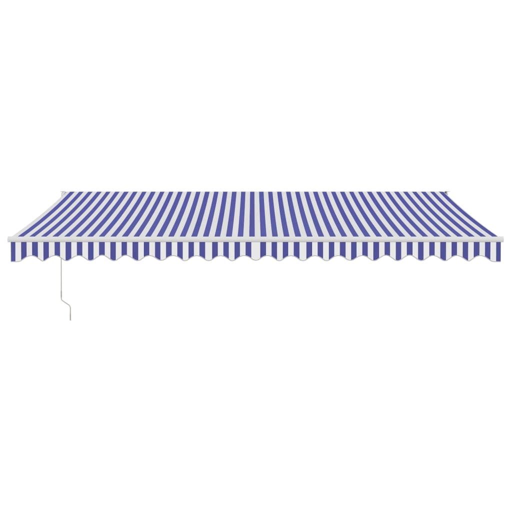 Tenda Sole Automatica Retrattile Blu e Bianca 5x3 m 3154475