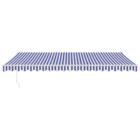 Tenda Sole Automatica Retrattile Blu e Bianca 5x3 m 3154475