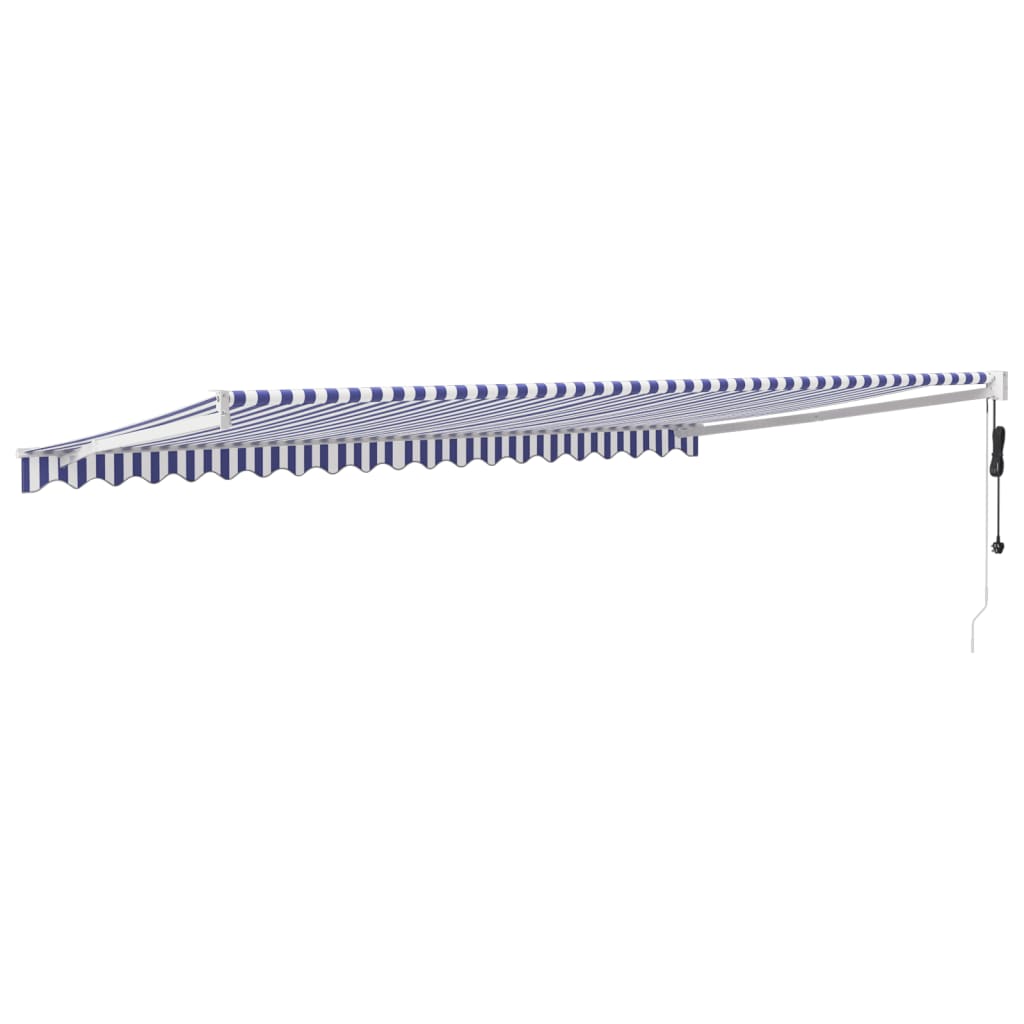 Tenda Sole Automatica Retrattile Blu e Bianca 5x3 m 3154475