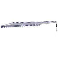 Tenda Sole Automatica Retrattile Blu e Bianca 5x3 m 3154475
