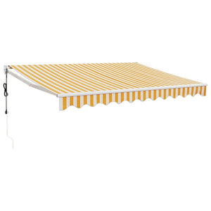 Tenda Sole Automatica Retrattile Gialla e Bianca 3x2,5 m 3154481