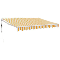 Tenda Sole Automatica Retrattile Gialla e Bianca 3,5x2,5 m 3154482