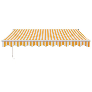 Tenda Sole Automatica Retrattile Gialla e Bianca 3,5x2,5 m 3154482