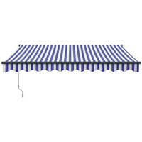 Tenda Sole Automatica Retrattile Blu e Bianca 3,5x2,5 m 3154497
