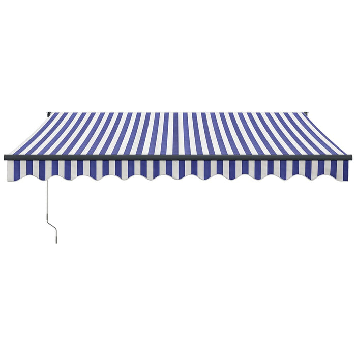 Tenda Sole Automatica Retrattile Blu e Bianca 3,5x2,5 m 3154497
