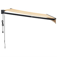 Tenda Sole Automatica Retrattile Gialla e Bianca 3,5x2,5 m 3154507