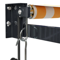 Tenda Sole Automatica Retrattile Gialla e Bianca 3,5x2,5 m 3154507