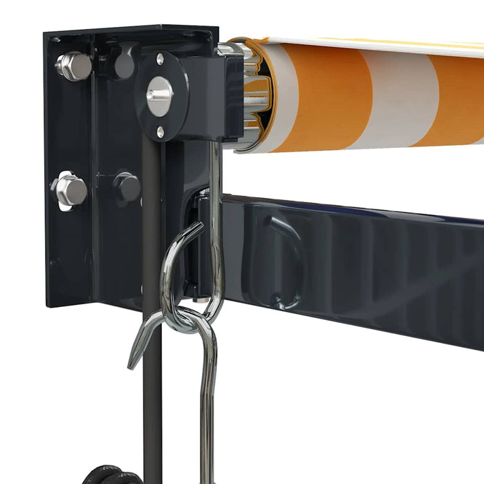 Tenda Sole Automatica Retrattile Gialla e Bianca 3,5x2,5 m 3154507