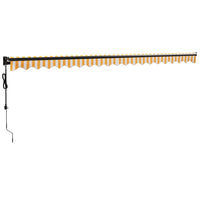 Tenda Sole Automatica Retrattile Gialla e Bianca 5x3 m 3154510