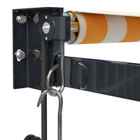 Tenda Sole Automatica Retrattile Gialla e Bianca 5x3 m 3154510