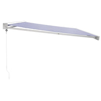 Tenda da Sole Retrattile Blu e Bianca 5x3 m Tessuto e Alluminio 3154525