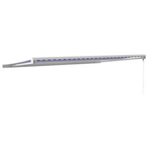 Tenda da Sole Retrattile Blu e Bianca 5x3 m Tessuto e Alluminio 3154525