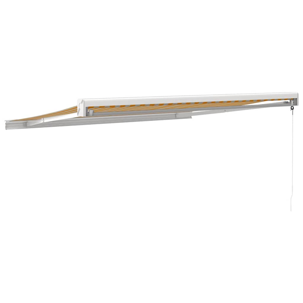 Tenda Retrattile Gialla e Bianca 3x2,5 m in Tessuto e Alluminio 3154531