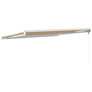 Tenda Retrattile Gialla e Bianca 3x2,5 m in Tessuto e Alluminio 3154531