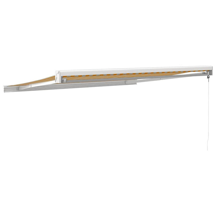 Tenda Retrattile Gialla e Bianca 3x2,5 m in Tessuto e Alluminio 3154531