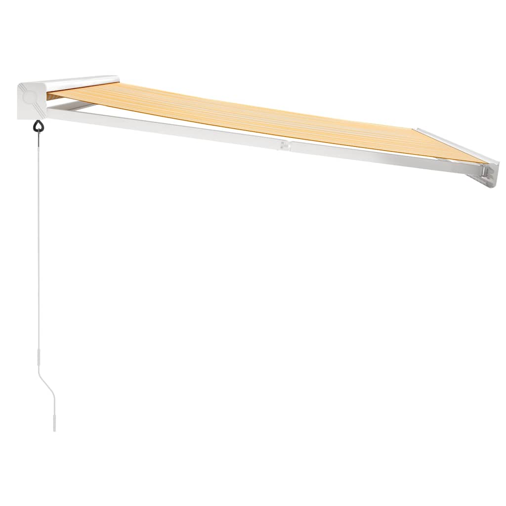 Tenda Retrattile Gialla e Bianca 3,5x2,5 m Tessuto e Alluminio 3154532