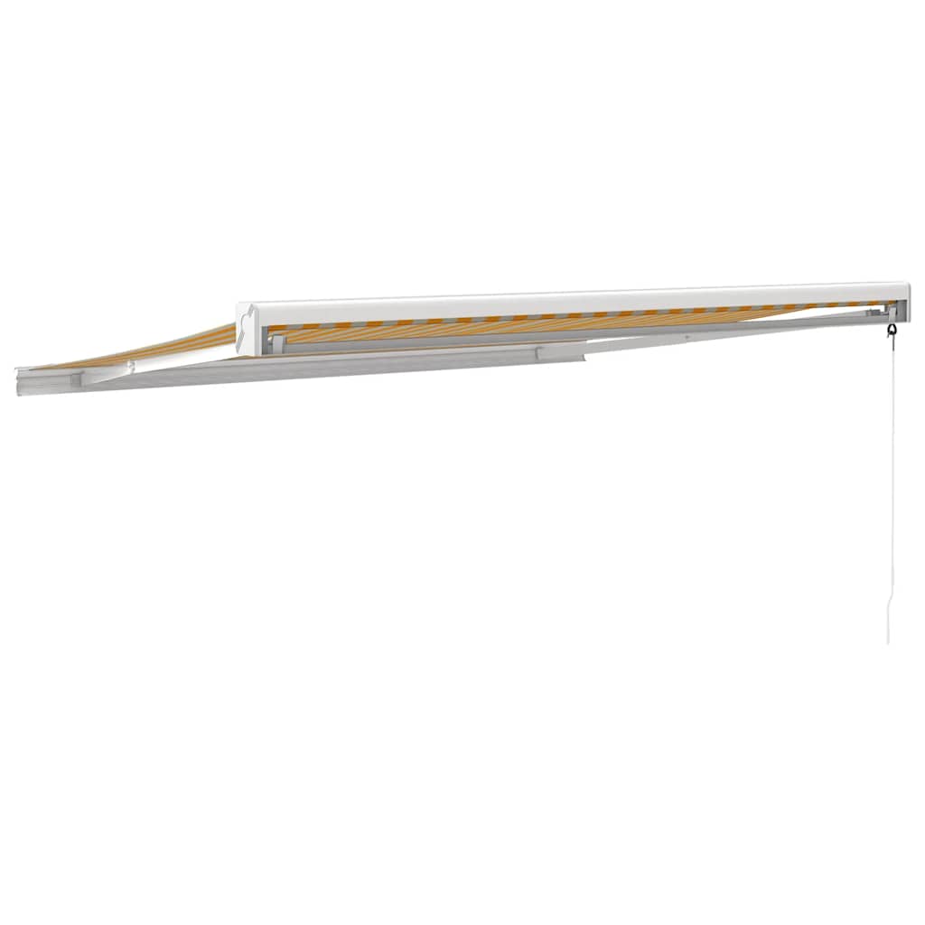 Tenda Retrattile Gialla e Bianca 3,5x2,5 m Tessuto e Alluminio 3154532