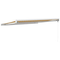 Tenda Retrattile Gialla e Bianca 3,5x2,5 m Tessuto e Alluminio 3154532