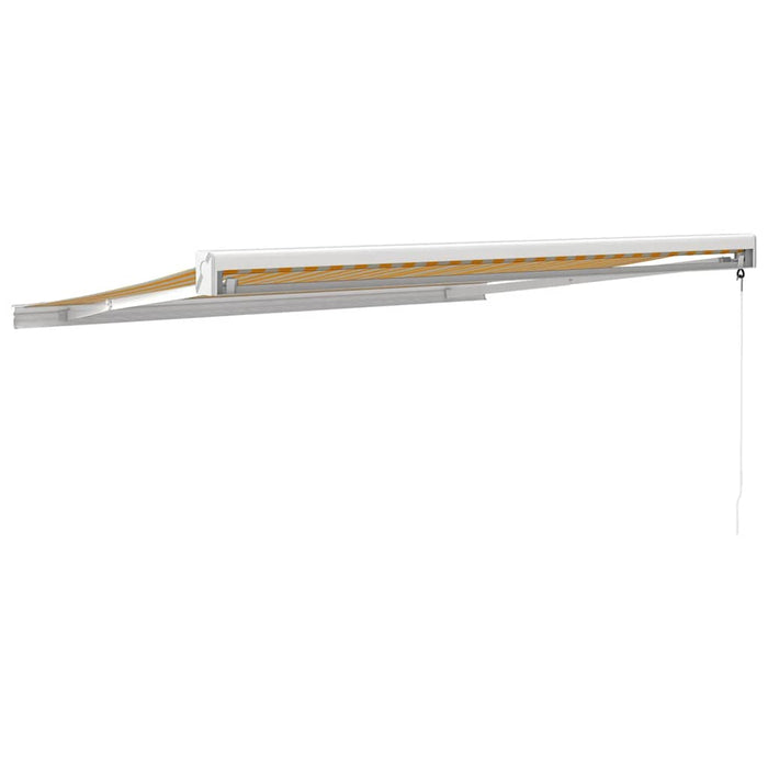 Tenda Retrattile Gialla e Bianca 3,5x2,5 m Tessuto e Alluminio 3154532