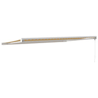 Tenda Sole Retrattile Gialla e Bianca 5x3 m Tessuto e Alluminio 3154535