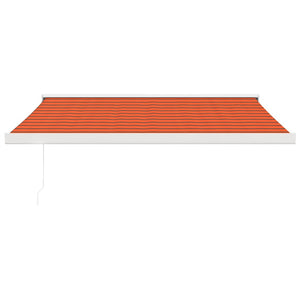 Tenda Retrattile Arancione Marrone 3,5x2,5m Tessuto e Alluminio 3154542