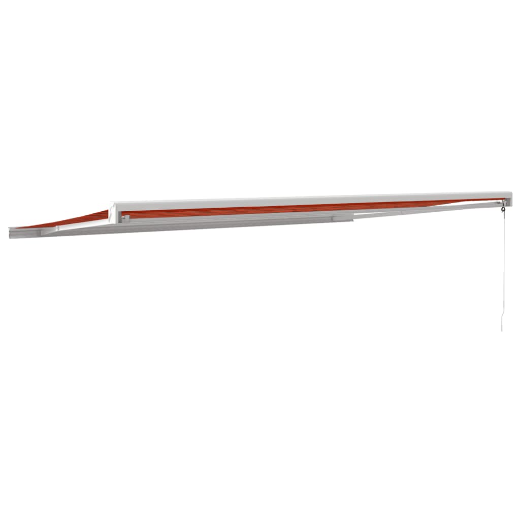 Tenda Sole Retrattile Arancione Marrone 5x3m Tessuto Alluminio 3154545