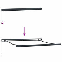 Tenda Retrattile Gialla e Bianca 3x2,5 m in Tessuto e Alluminio 3154556