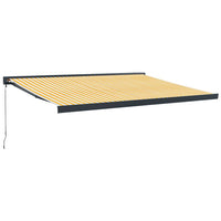 TendaSole Retrattile Gialla e Bianca 4x3 m Tessuto e Alluminiocod mxl 93610