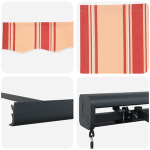 Tenda Sole Retrattile Gialla e Bianca 5x3 m Tessuto e Alluminio 3154560