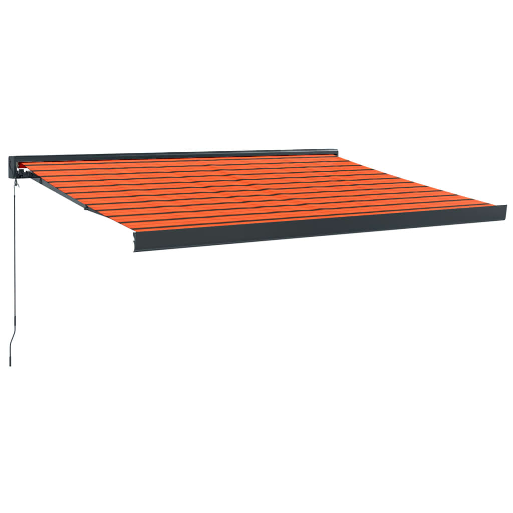 Tenda Retrattile Arancione Marrone 3,5x2,5m Tessuto e Alluminio 3154567