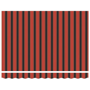 Tenda Retrattile Arancione Marrone 3,5x2,5m Tessuto e Alluminio 3154567