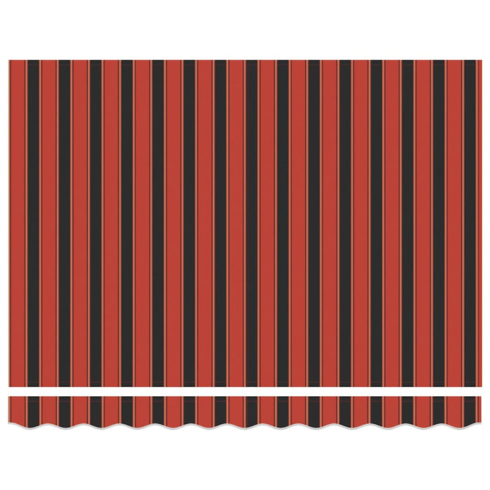 Tenda Retrattile Arancione Marrone 3,5x2,5m Tessuto e Alluminio 3154567