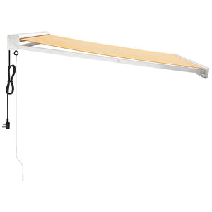 Tenda Retrattile Gialla e Bianca 3x2,5 m in Tessuto e Alluminio 3154581