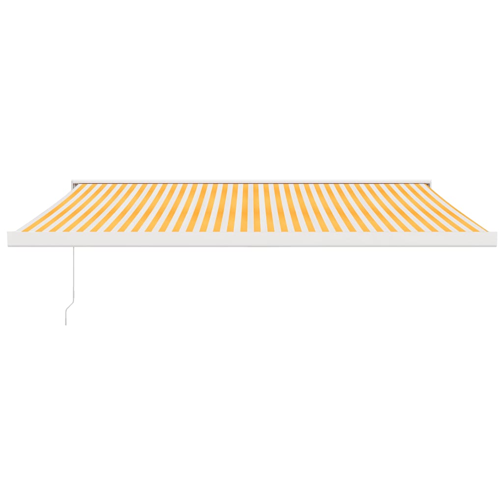 Tenda Sole Retrattile Gialla e Bianca 4x3 m Tessuto e Alluminio 3154583
