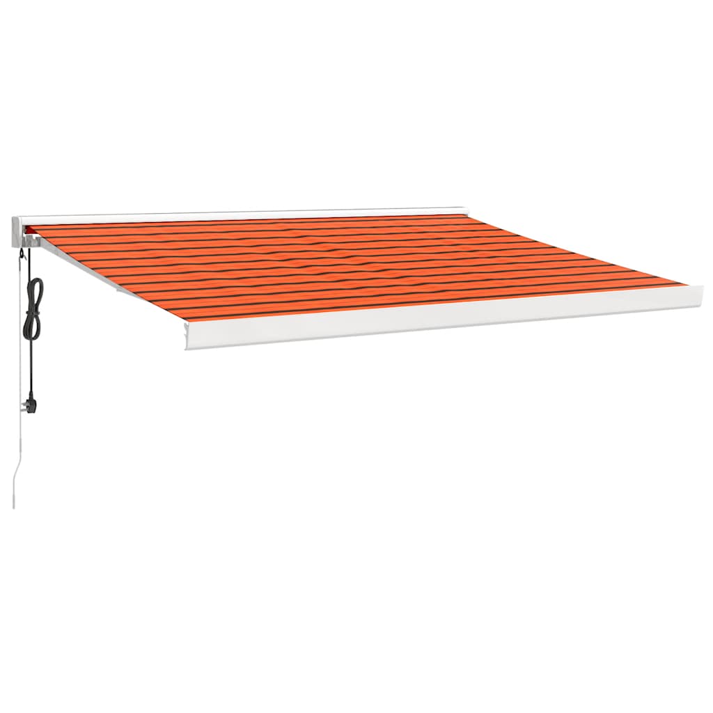 Tenda Retrattile Arancione Marrone 3,5x2,5m Tessuto e Alluminio 3154592