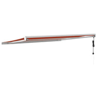 Tenda Sole Retrattile Arancione Marrone 4x3m Tessuto Alluminio 3154593