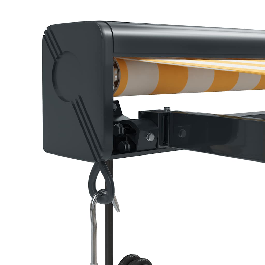 Tenda Retrattile Gialla e Bianca 3x2,5 m in Tessuto e Alluminio 3154606