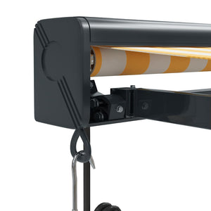 Tenda Retrattile Gialla e Bianca 3x2,5 m in Tessuto e Alluminio 3154606