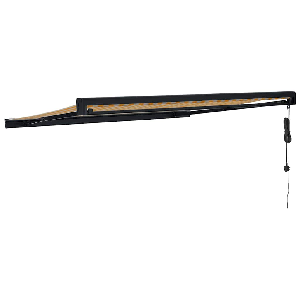 Tenda Retrattile Gialla e Bianca 3,5x2,5 m Tessuto e Alluminio 3154607