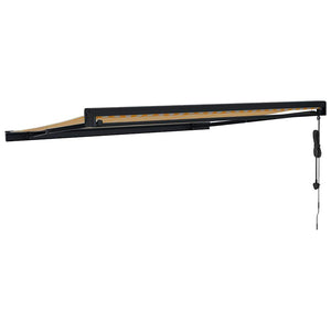 Tenda Retrattile Gialla e Bianca 3,5x2,5 m Tessuto e Alluminio 3154607