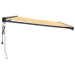 Tenda Sole Retrattile Gialla e Bianca 4x3 m Tessuto e Alluminio 3154608