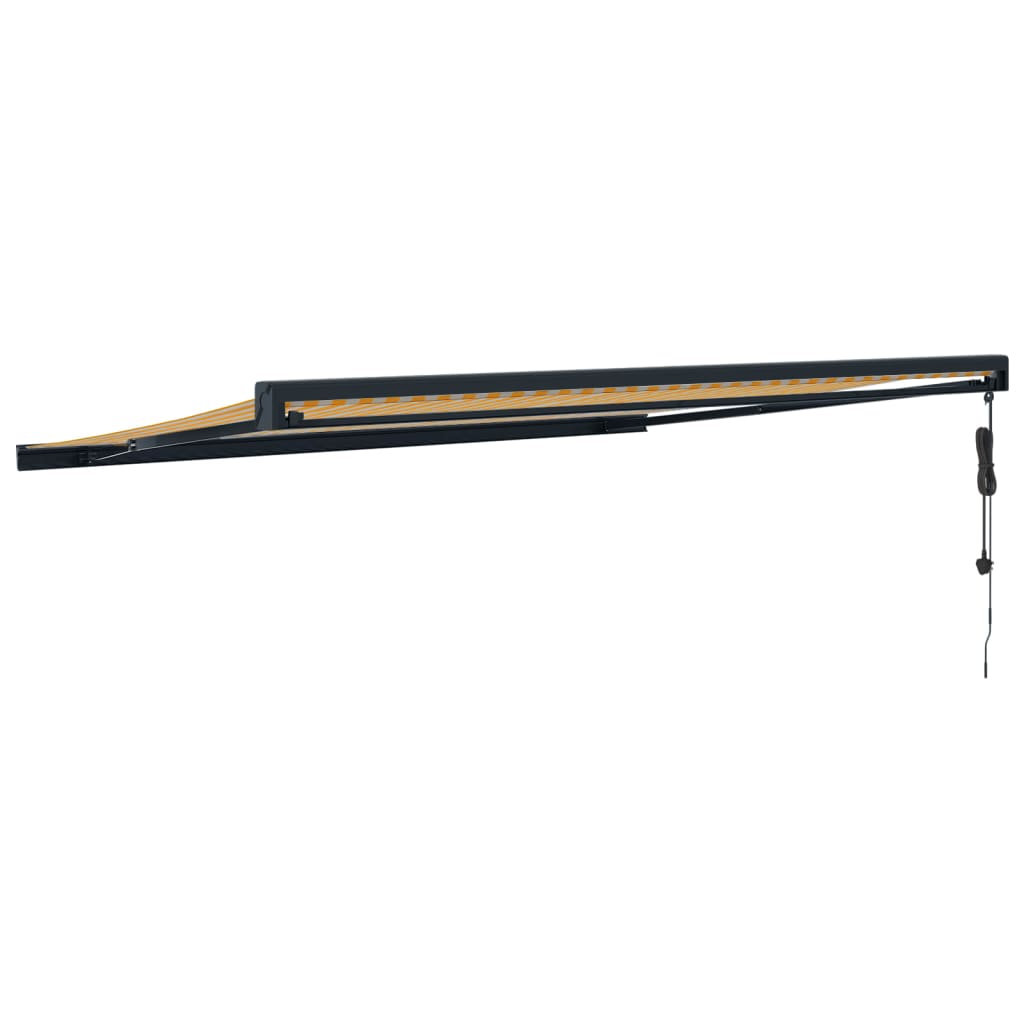 Tenda Retrattile Gialla e Bianca 4,5x3 m in Tessuto e Alluminio 3154609