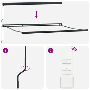 Tenda Sole Retrattile Gialla e Bianca 5x3 m Tessuto e Alluminio 3154610